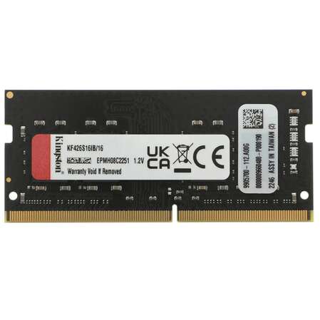 Модуль памяти SO-DIMM DDR4 16Gb PC21300 2666Mhz Kingston Fury Impact (KF426S16IB/16)