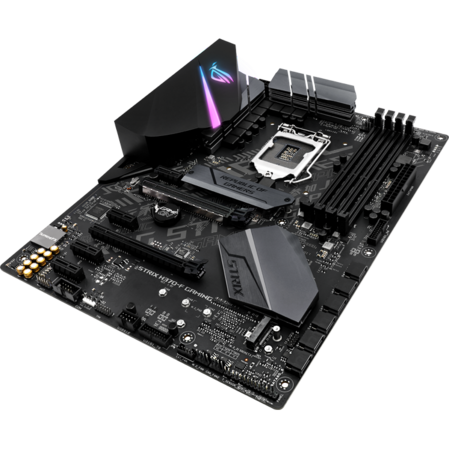 Материнская плата ASUS ROG Strix H370-F Gaming H370 Socket-1151v2 4xDDR4, 6xSATA3, RAID, 2xM.2, 2xPCI-E16x, 2xUSB3.1, 1xUSB3.1 Type C, DVI-D, DP, HDMI, Glan, ATX