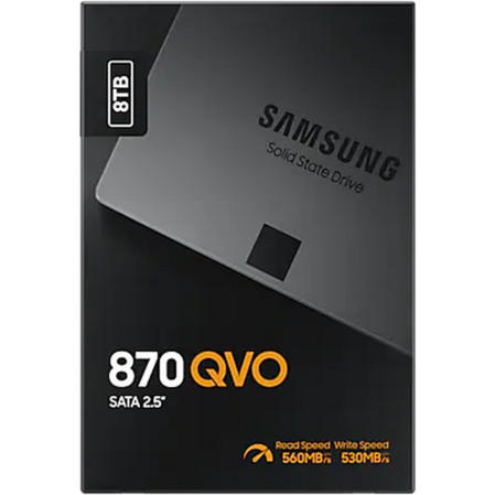 Внутренний SSD-накопитель 8000Gb Samsung 870 QVO (MZ-77Q8T0BW) SATA3 2.5"