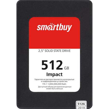 Внутренний SSD-накопитель 512Gb Smartbuy Impact SBSSD-512GT-PH12-25S3 SATA3 2.5" 