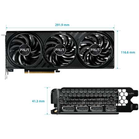 Видеокарта Palit GeForce RTX 5060 Ti 16384Mb, Infinity 3 OC 16 Gb (NE7506TS19T1-GB2061S) 1xHDMI, 3xDP, Ret
