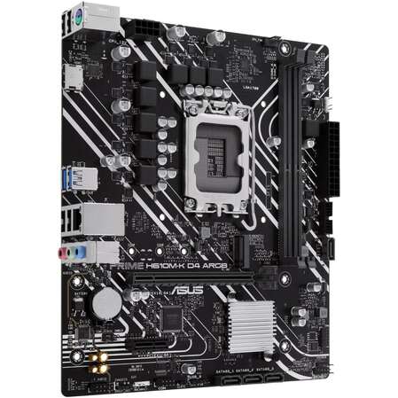 Материнская плата ASUS Prime H610M-K D4 ARGB H610 Socket-1700 2xDDR4, 4xSATA3, 1xM.2, 1xPCI-E16x, 2xUSB3.2, HDMI, Glan, mATX
