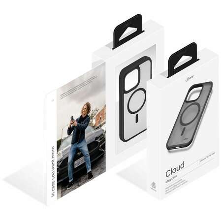 Чехол для Apple iPhone 15 Pro Max uBear Cloud Mag Case Magsafe черный