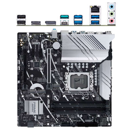 Материнская плата ASUS Prime Z790M-Plus D4 Z790 Socket-1700 4xDDR4, 4xSATA3, RAID, 3xM.2, 2xPCI-E16x, 5xUSB3.2, 1xUSB3.2 Type C, DP, HDMI, Glan, mATX