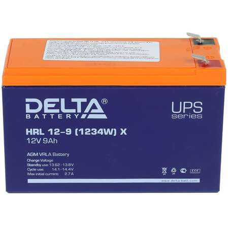 Батарея Delta HRL 12-9 (12-34W) 12V 9Ah (Battary replacement APC rbc17, rbc24, rbc110, rbc115, rbc116, rbc124, rbc133)