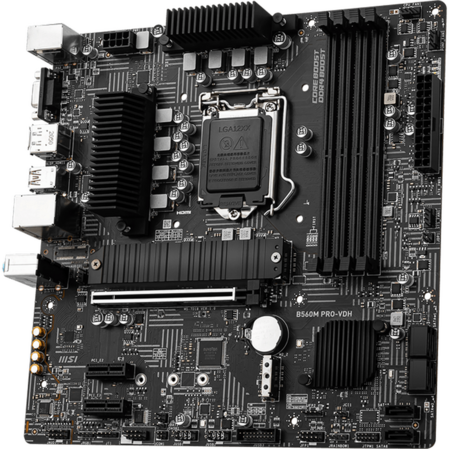 Материнская плата MSI B560M Pro-VDH B560 Socket-1200 4xDDR4, 6xSATA3, 2xM.2, 1xPCI-E16x, 4xUSB3.2, D-Sub, DP, HDMI, Glan, mATX
