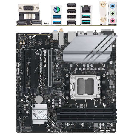 Материнская плата ASUS Prime B650M-A WiFi II B650 Socket AM5 4xDDR5, 4xSATA3, RAID, 2xM.2, 3xPCI-E16x, 4xUSB3.2, D-Sub, DP, HDMI, WiFi, 2.5Glan, mATX
