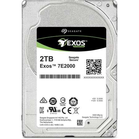 Внутренний жесткий диск 2,5" 2Tb 2.5" Seagate Exos 7E2000 (ST2000NX0253) 128Mb 7200rpm SATA3