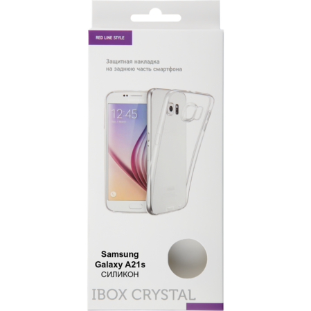 Чехол для Samsung Galaxy A21S SM-A217 Red Line iBox Crystal прозрачный