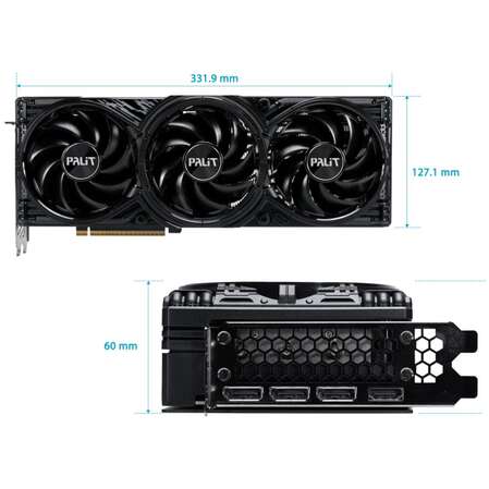 Видеокарта Palit GeForce RTX 5070 Ti 16384Mb, GamingPro OC V1 16 Gb (NE7507TS19T2-GB2031Y) 1xHDMI, 3xDP, Ret