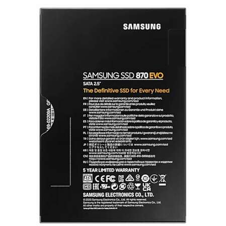 Внутренний SSD-накопитель 1000Gb Samsung 870 Evo (MZ-77E1T0BW) SATA3 2.5"
