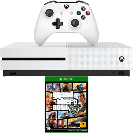 Игровая приставка Microsoft Xbox One S 1Tb + GTA5