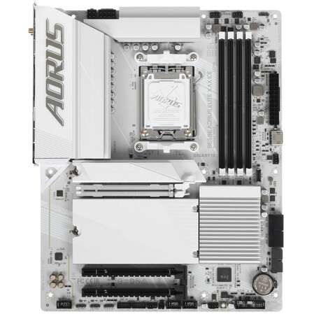 Материнская плата Gigabyte B650E AORUS Elite X AX Ice Socket-AM5 AMD B650E 4xDDR5, 4xSATA3, RAID, 3xM.2, 3xPCI-E16x, 7xUSB3.2, 1xUSB3.2 Type C, HDMI, WiFi, 2.5Glan, ATX