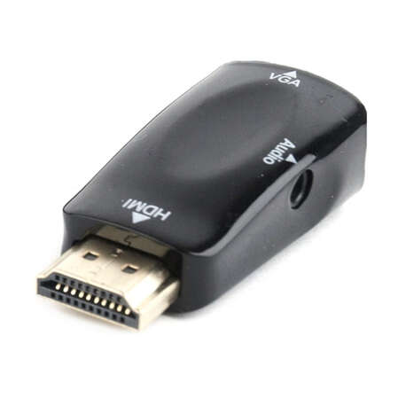 Адаптер HDMI - VGA  Filum FL-A-HM-VGAF-mjack-1, 0.15 м., разъемы: HDMI A male-VGA female-mini jack female