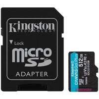 Карта памяти Micro SecureDigital 512Gb Kingston Canvas Go! Plus SDXC class 10 UHS-I (SDCG3/512GB) + SD адаптер