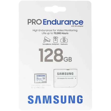Карта памяти Micro SecureDigital 128Gb SDXC Samsung PRO Endurance class10 UHS-I U3 (MB-MJ128KA)