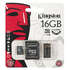 Micro SecureDigital 16Gb HC Kingston (Class 10) + SD адаптер + USB CardReader (MBLY10G2/16GB)