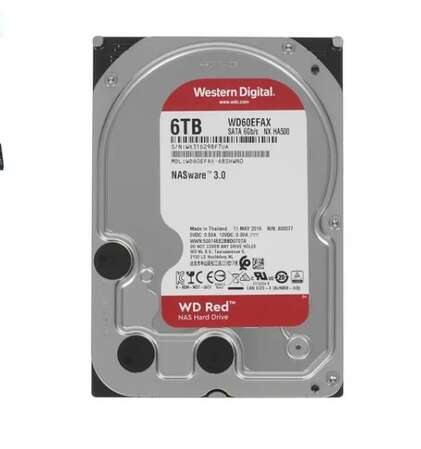 Внутренний жесткий диск 3,5" 6Tb Western Digital (WD60EFAX) 256Mb IntelliPower SATA3 Red