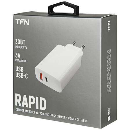 Сетевое зарядное устройство TFN WC11 30W USB A + Type-C белое