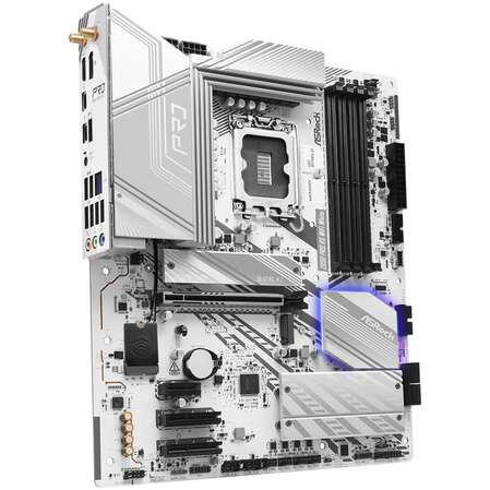 Материнская плата ASRock Z890 Pro RS WiFi White Z890 Soc-1851 4xDDR5, 4xSATA3, RAID, 4хM.2, 4xPCI-E16x, 3xUSB3.2, 2xUSB3.2 Type C, DP, HDMI, WiFi 2.5Glan, ATX