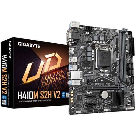 Материнская плата Gigabyte H410M S2H V2 2.1 Q470 Socket-1200 2xDDR4, 4xSATA3, 1xM.2, 1xPCI-E16x, 2xUSB3.2, D-Sub, DVI-D, HDMI, Glan, mATX