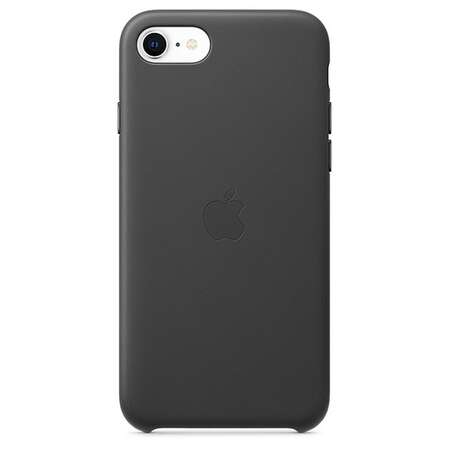 Чехол для Apple iPhone SE (2020) Leather Case Black
