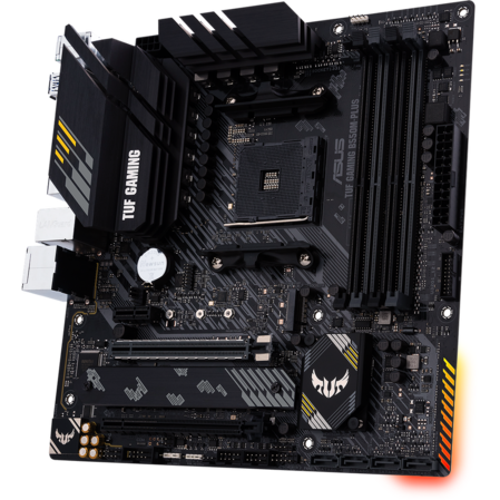 Материнская плата ASUS TUF Gaming B550M-Plus B550 Socket AM4 4xDDR4, 4xSATA3, RAID, 2xM.2, 2xPCI-E16x, 5xUSB3.2, 1xUSB3.2 Type C, DP, HDMI, 2.5Glan, mATX