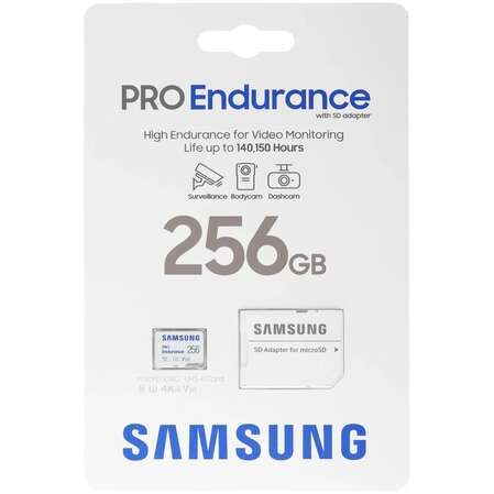 Карта памяти Micro SecureDigital 256Gb SDXC Samsung PRO Endurance class10 UHS-I U3 (MB-MJ256KA)