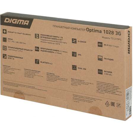 Планшет Digma Optima 1028 3G черный