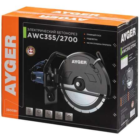 Штроборез AYGER AWC355/2700
