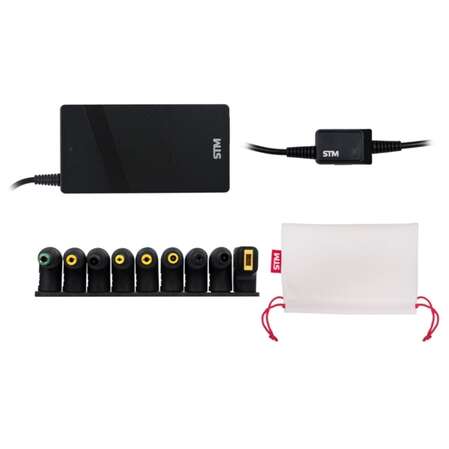 Адаптер питания STM автомобильный для ноутбуков SLU90, 90W, USB (2.1A) Slim design+micro charger USB (MCM1)