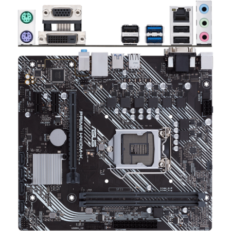 Материнская плата ASUS Prime H410M-K H410 Socket-1200 2xDDR4, 4xSATA3, 1xPCI-E16x, 2xUSB3.2, D-Sub, DVI-D, Glan, mATX