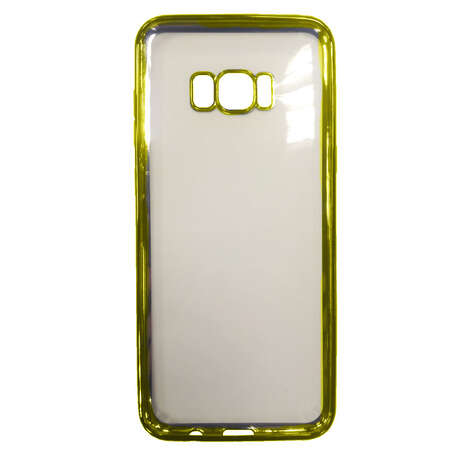 Чехол для Samsung Galaxy S8 SM-G950 Gecko Силиконовая накладка, золотистая рамка