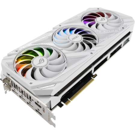 Видеокарта ASUS GeForce RTX 3080 10240Mb, Strix White V2 O10G (ROG-Strix-RTX3080-O10G-White-V2) 2xHDMI, 3xDP, Ret