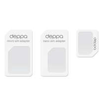 Переходник для SIM-карт, 3в1, цвет белый, Deppa (74000)