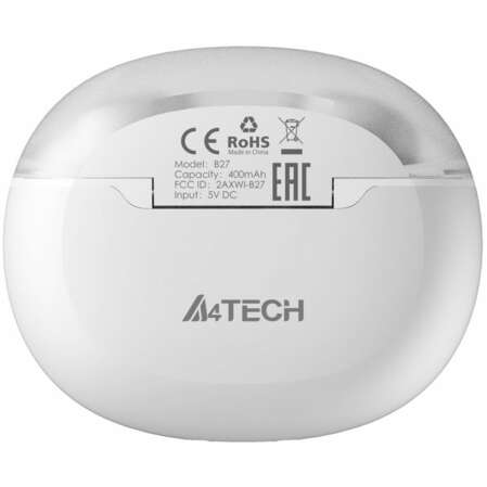 Bluetooth гарнитура A4Tech 2Drumtek B27 TWS White