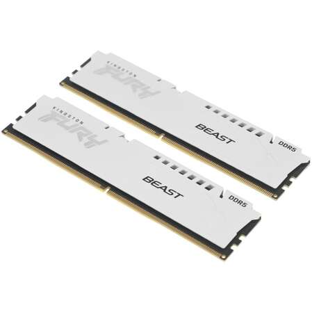 Модуль памяти DIMM 32Gb 2х16Gb DDR5 PC48000 6000MHz Kingston Fury Beast RGB White EXPO (KF560C36BWE2K2-32)