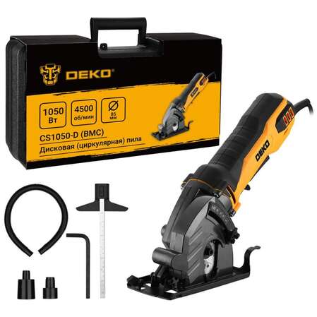 Циркулярная пила Deko CS1050-D в кейсе, 1050Вт, 85мм диск 083-1103