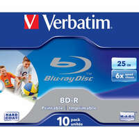 Оптический диск BD-R диск Verbatim 25Gb 6x Jewel Case Printable (10шт) (43713)