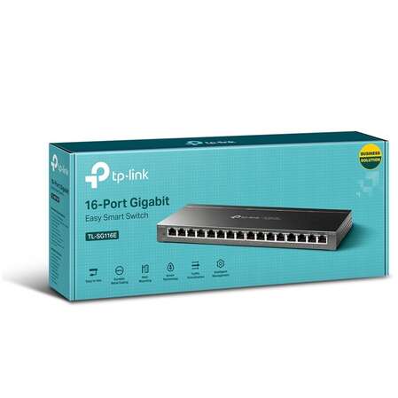 Коммутатор TP-LINK TL-SG116E управляемый 16xGbLAN
