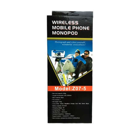 Монопод для селфи Innovatec Z07-5, Bluetooth, совместим с  iOS и Android устройствами, черный