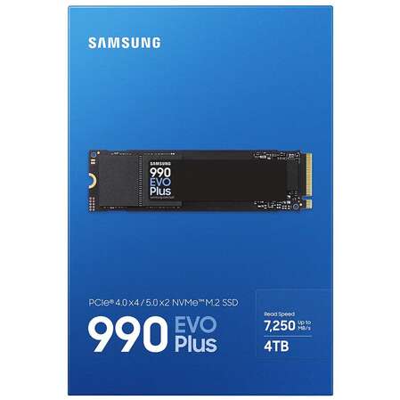Внутренний SSD-накопитель 4000Gb Samsung 990 Evo Plus (MZ-V9S4T0BW) M.2 2280 PCI-E 4.0 x4