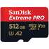 Карта памяти Micro SecureDigital 512Gb SanDisk Extreme Pro microSDXC class 10 UHS-1 U3 V30 (SDSQXCD-512G-GN6MA) + адаптер