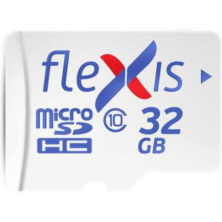 Карта памяти Micro SecureDigital 32Gb Flexis SDXC class 10 (FMSD032GU1A) + SD adapter
