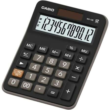 Калькулятор Casio MX-12B черный/коричневый 12-разр.