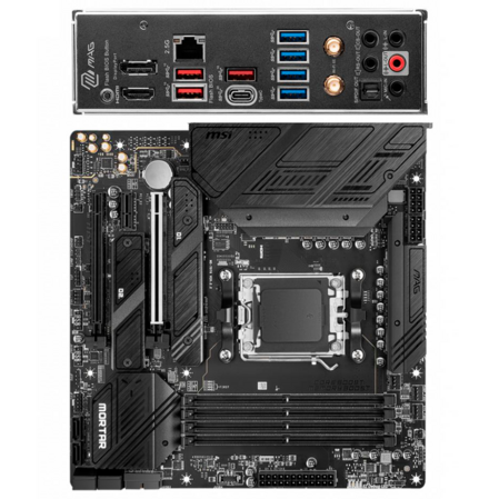Материнская плата MSI MAG B650M Mortar WiFi Socket-AM5 AMD B650 4xDDR5, 6xSATA3, RAID, 2xM.2, 2xPCI-E16x, 7xUSB3.2, 1xUSB3.2 Type C, DP, HDMI, WiFi, 2.5Glan, mATX Ret