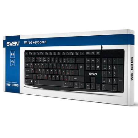 Клавиатура Sven KB-S305 USB черная