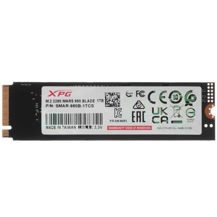 Внутренний SSD-накопитель 1000Gb A-Data XPG Mars 980 Blade SMAR-980B-1TCS M.2 2280 PCIe NVMe 5.0 x4