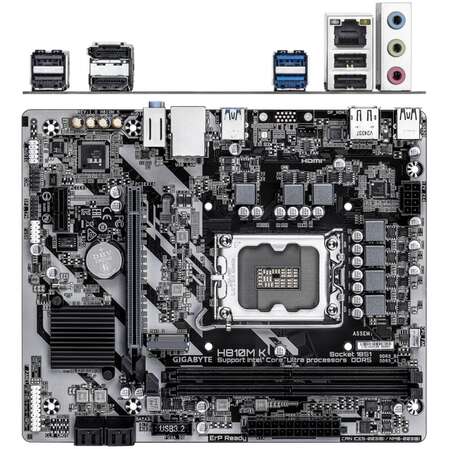 Материнская плата Gigabyte H810M K H810 Soc-1851 2xDDR5, 4xSATA3, RAID, 1хM.2, 1xPCI-E16x, 2xUSB3.2, DP, HDMI, Glan, mATX