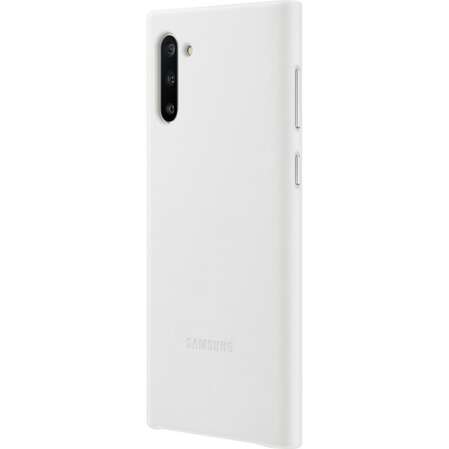 Чехол для Samsung Galaxy Note 10 (2019) SM-N970 Leather Cover белый
